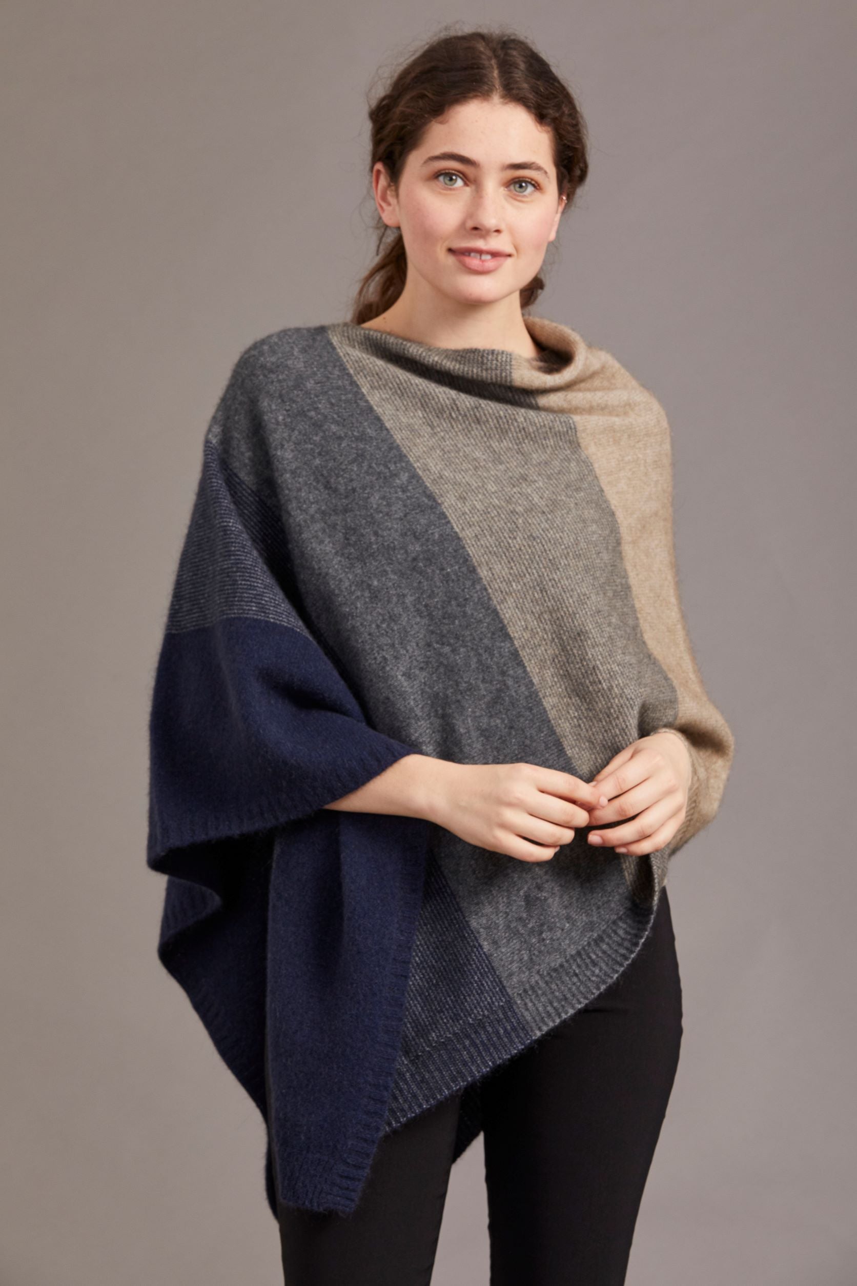 Ombre Possum Merino Poncho