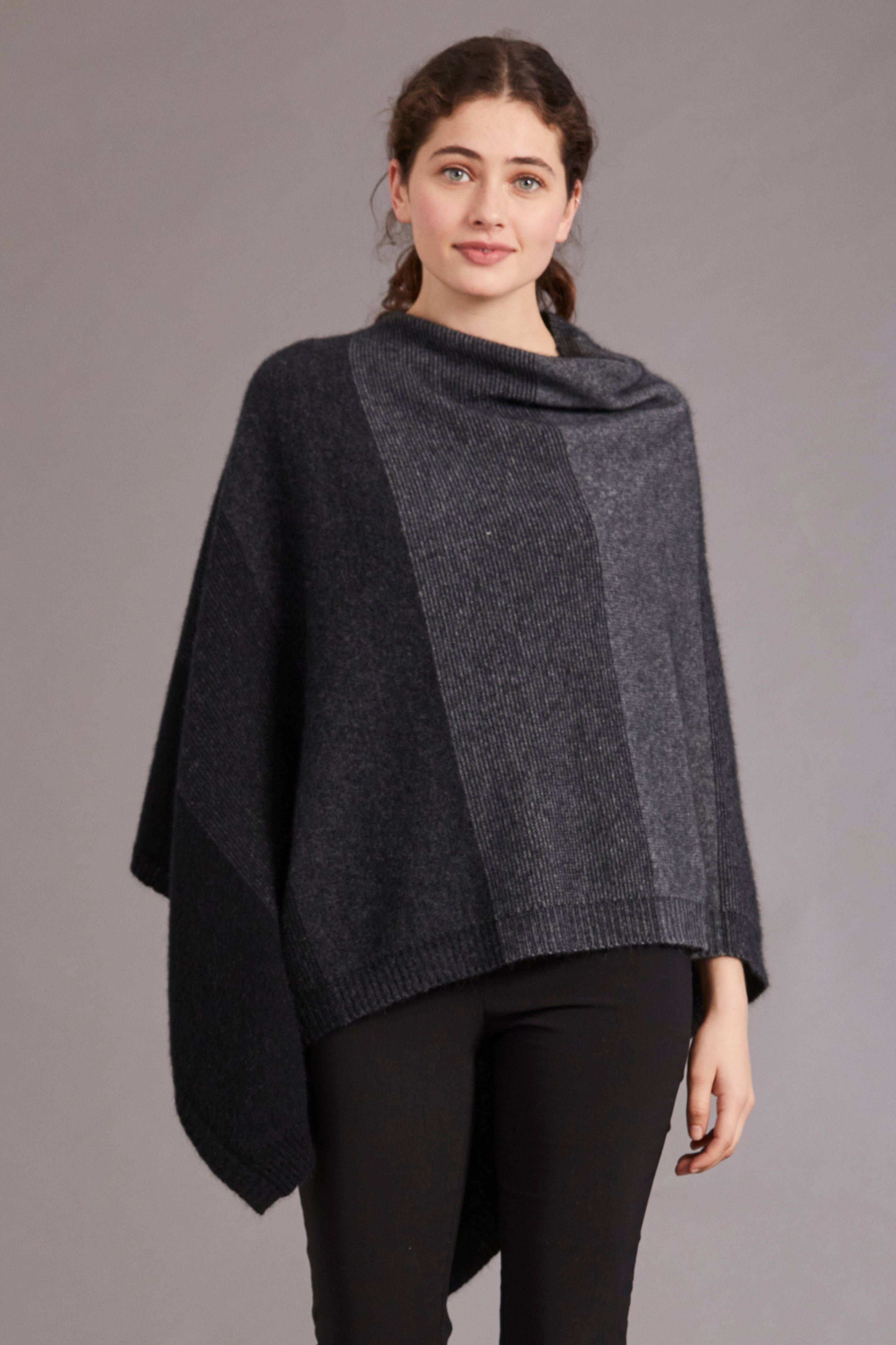 Ombre Possum Merino Poncho