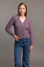 Rib Knit Possum Merino Cardigan