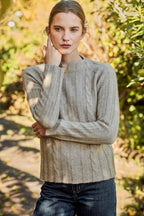 Corrugated Cable Possum Merino Pullover