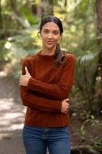 Corrugated Cable Possum Merino Pullover