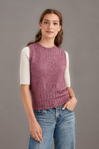 Possum Merino Herringbone Lace Vest