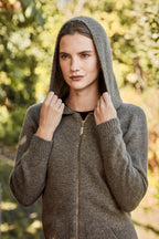 Stepped Stitch Possum Merino Hoodie