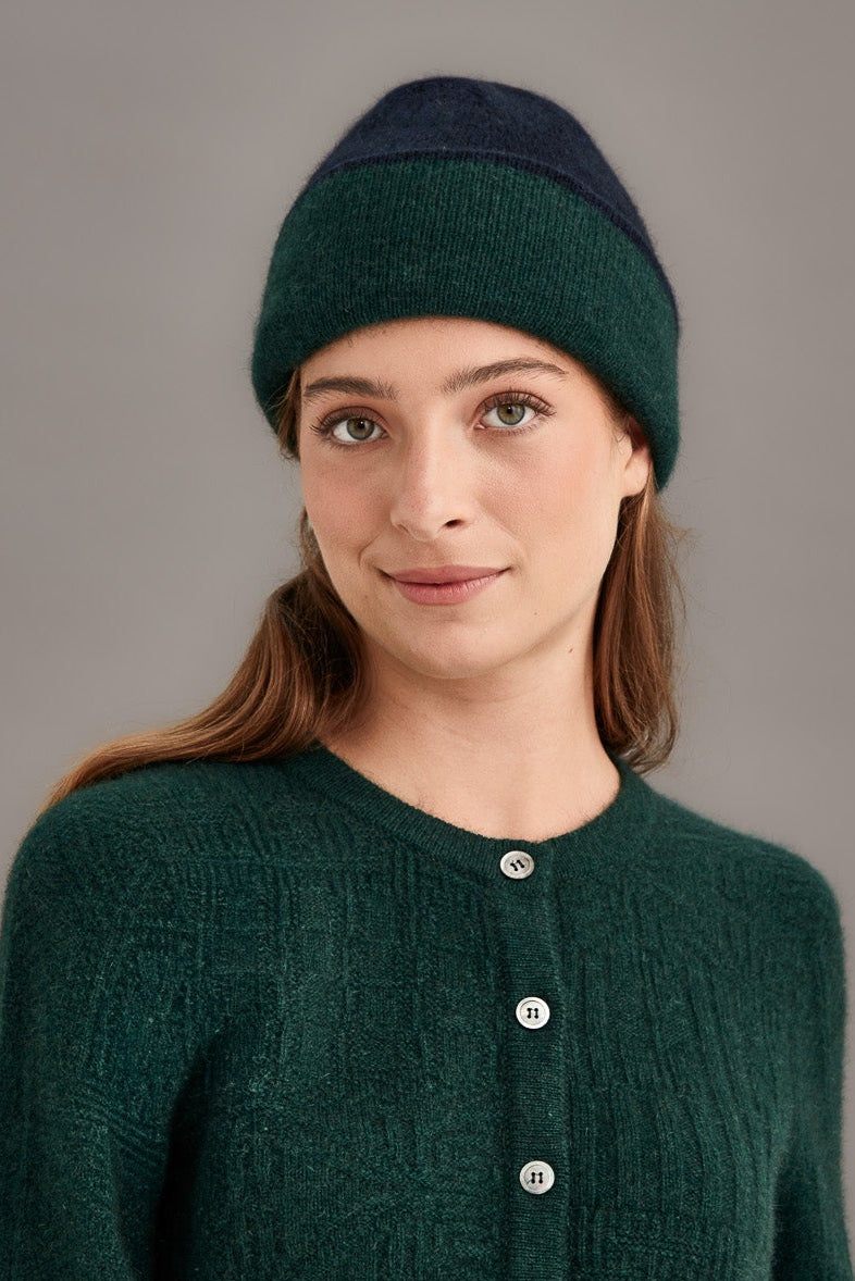 Two Tone Reversible Possum Merino Beanie