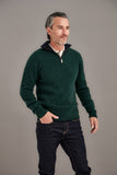 Cable Possum Merino Jersey With Contrast Trim