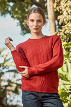 Lace Detail Possum Merino Crew Neck Jersey