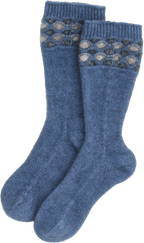 Wave Trim Possum Merino Socks