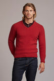 Rack Stitch Possum Merino V Neck Jersey