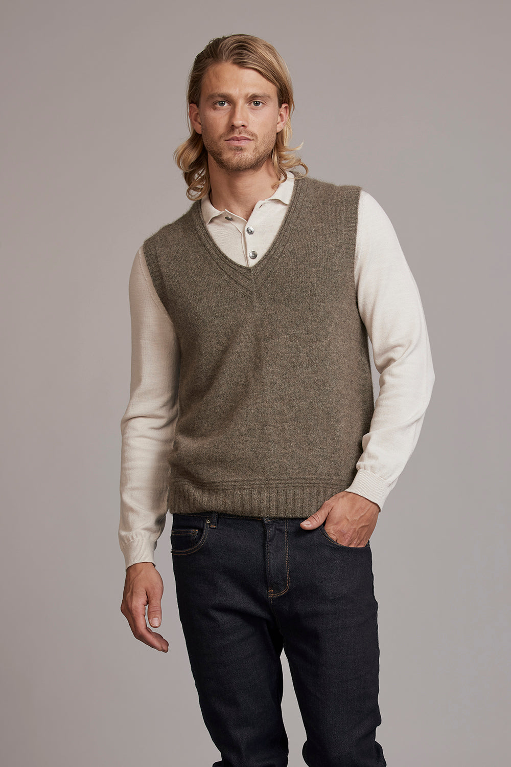 Mens Possum Merino Ridge Vest Secondary image