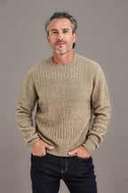 Mens Possum Merino Patchwork Sweater