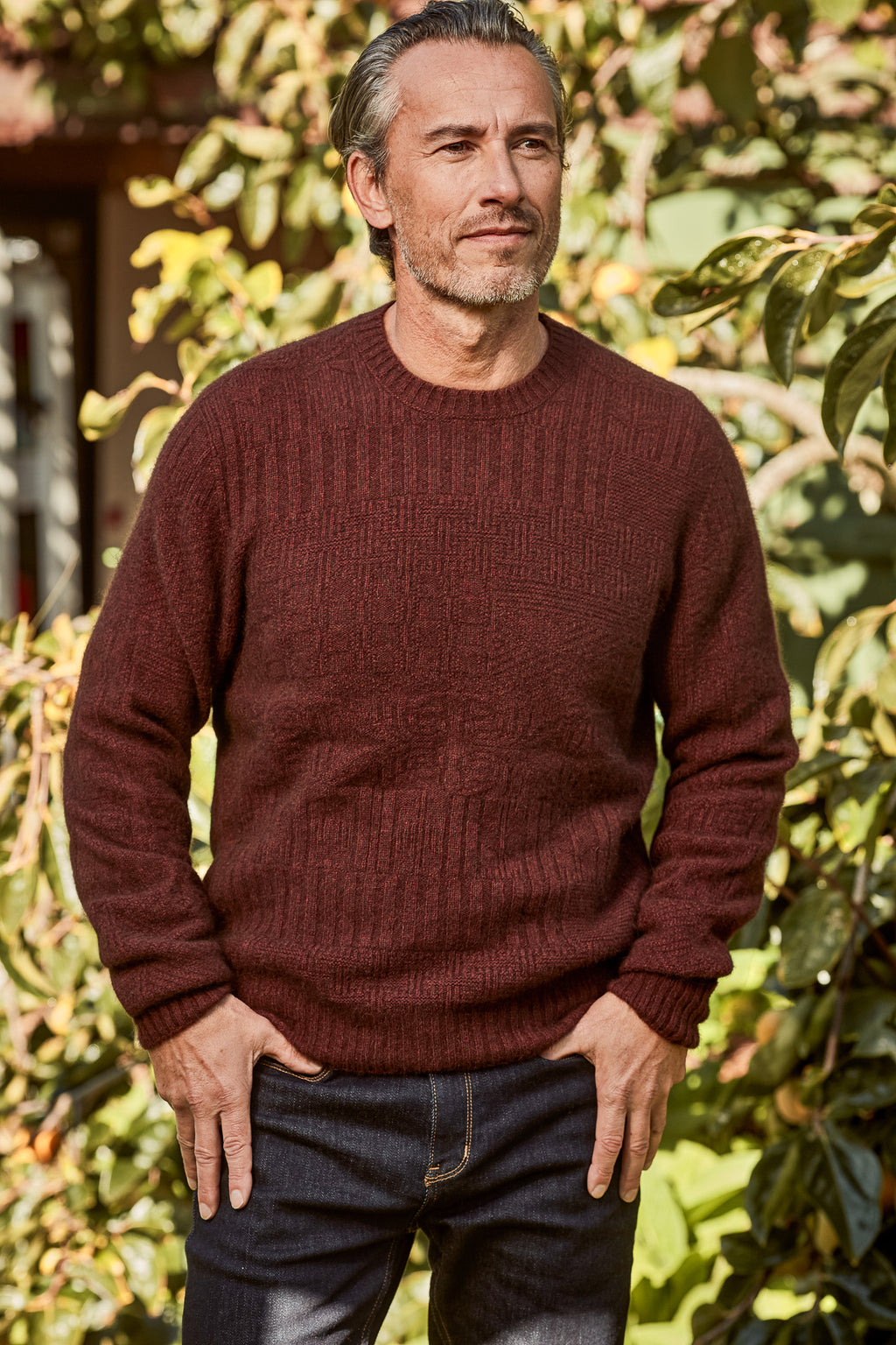 Mens Possum Merino Patchwork Sweater