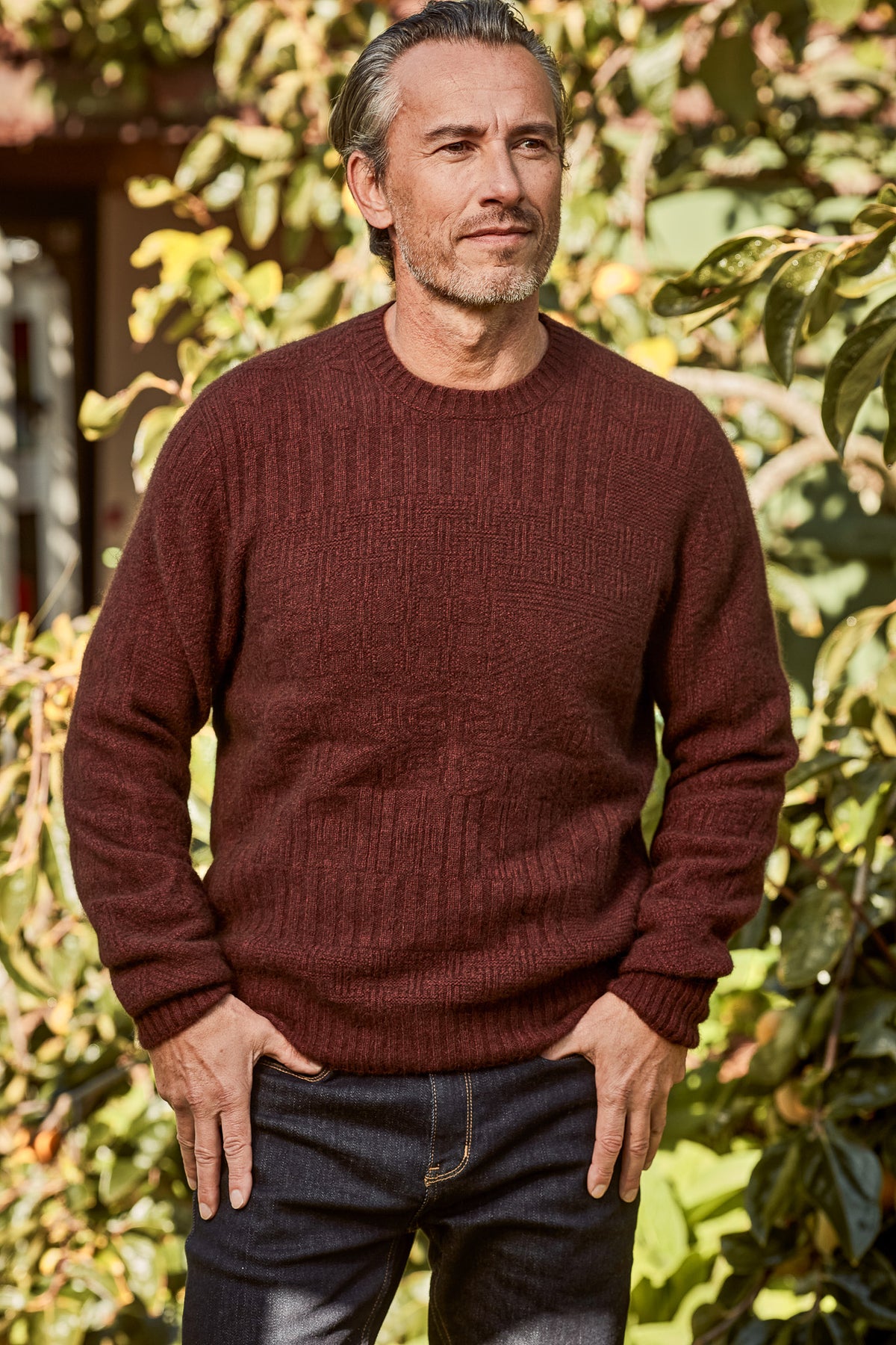 Mens Possum Merino Patchwork Sweater