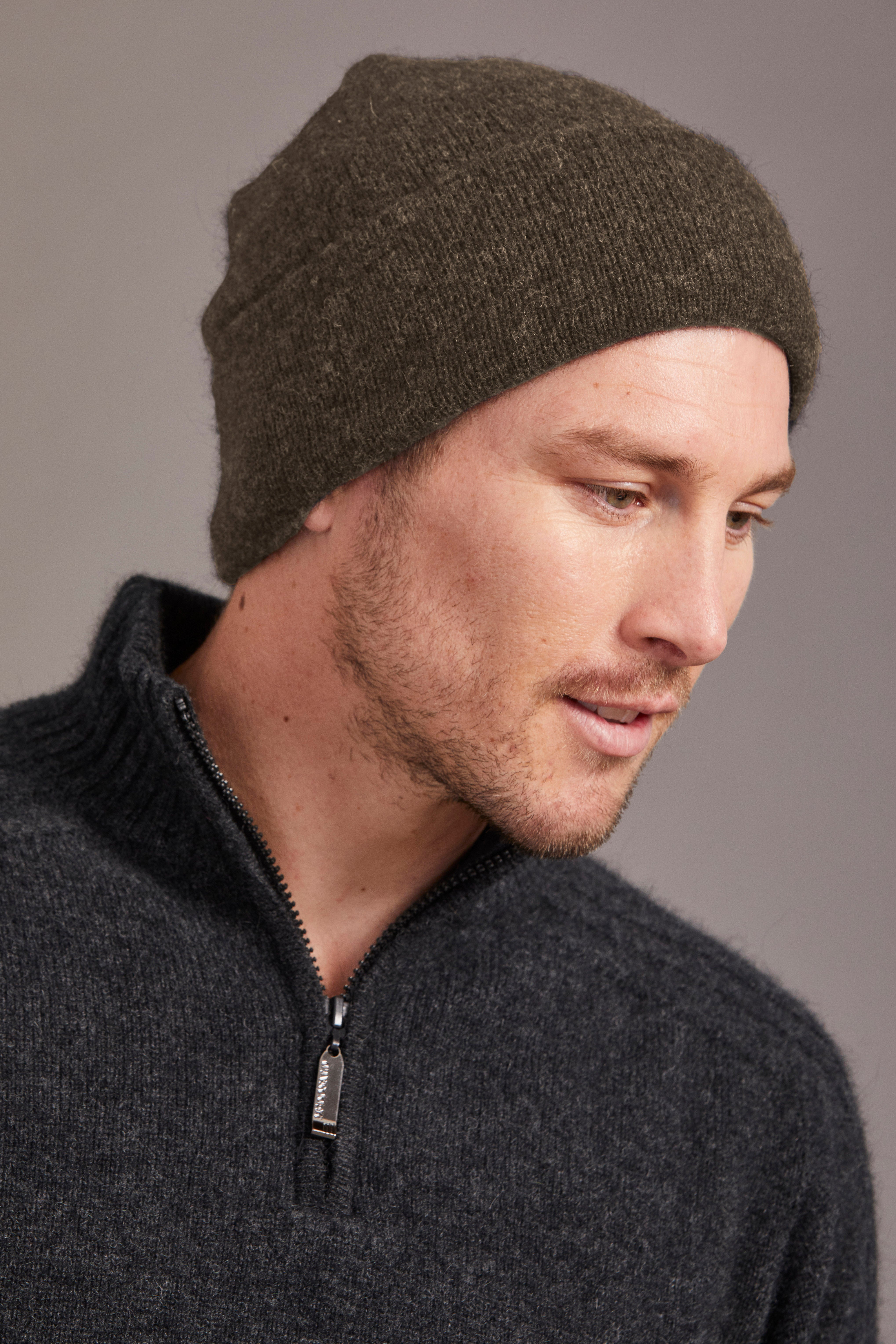 Plain NZ Possum Merino Beanie Secondary image