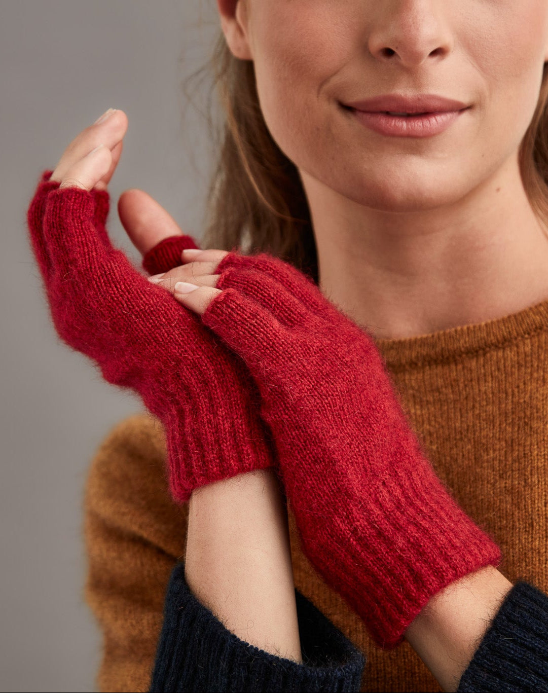 Open Finger Possum Merino Glove Main image