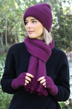 Ribbed Cuff Fingerless Possum Merino Gloves