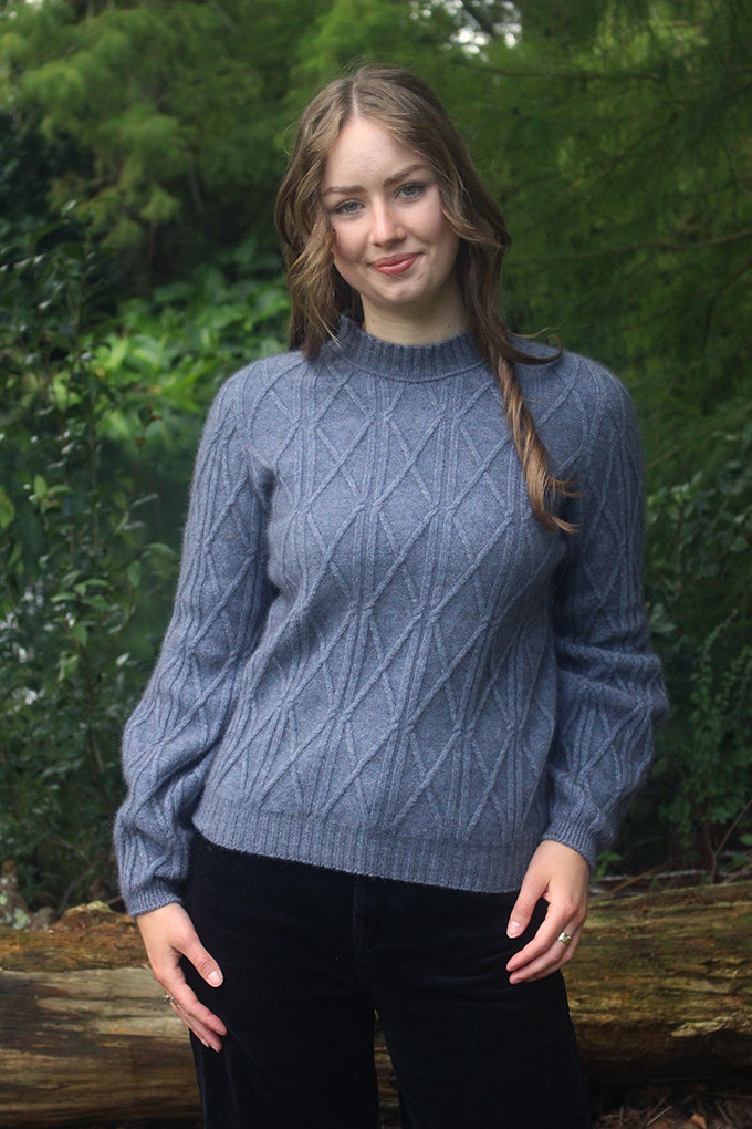 Cable Bell Sleeve Possum Merino Jumper