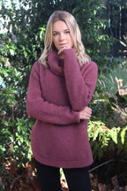 Stratus Cowl Neck Possum Merino Jumper