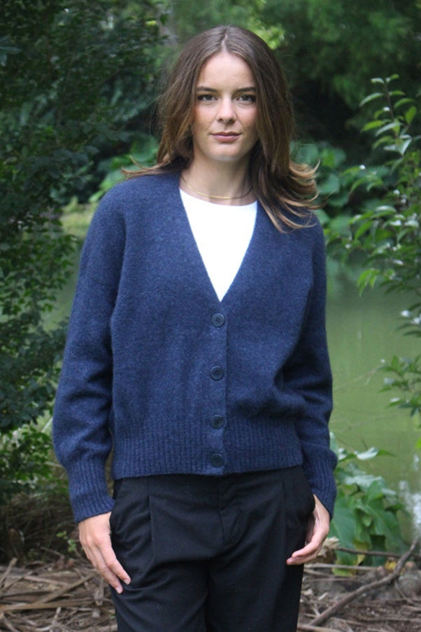 Prime V-Neck Possum Merino Cardigan Secondary image