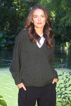 Cavern Possum Merino V Neck Jumper