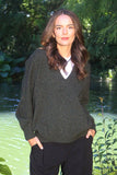 Cavern Possum Merino V Neck Jumper
