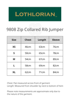 Zip Collared Possum Merino Rib Jumper