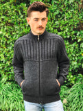 Possum Merino Full Zip Jacket with Pockets - Lothlorian Knitwear