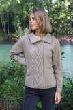 Offset Possum Merino Cable Jacket