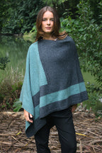 Asymmetrical Possum Merino Cosset Poncho