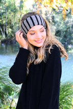 Reversible Stripe Possum Merino Headband