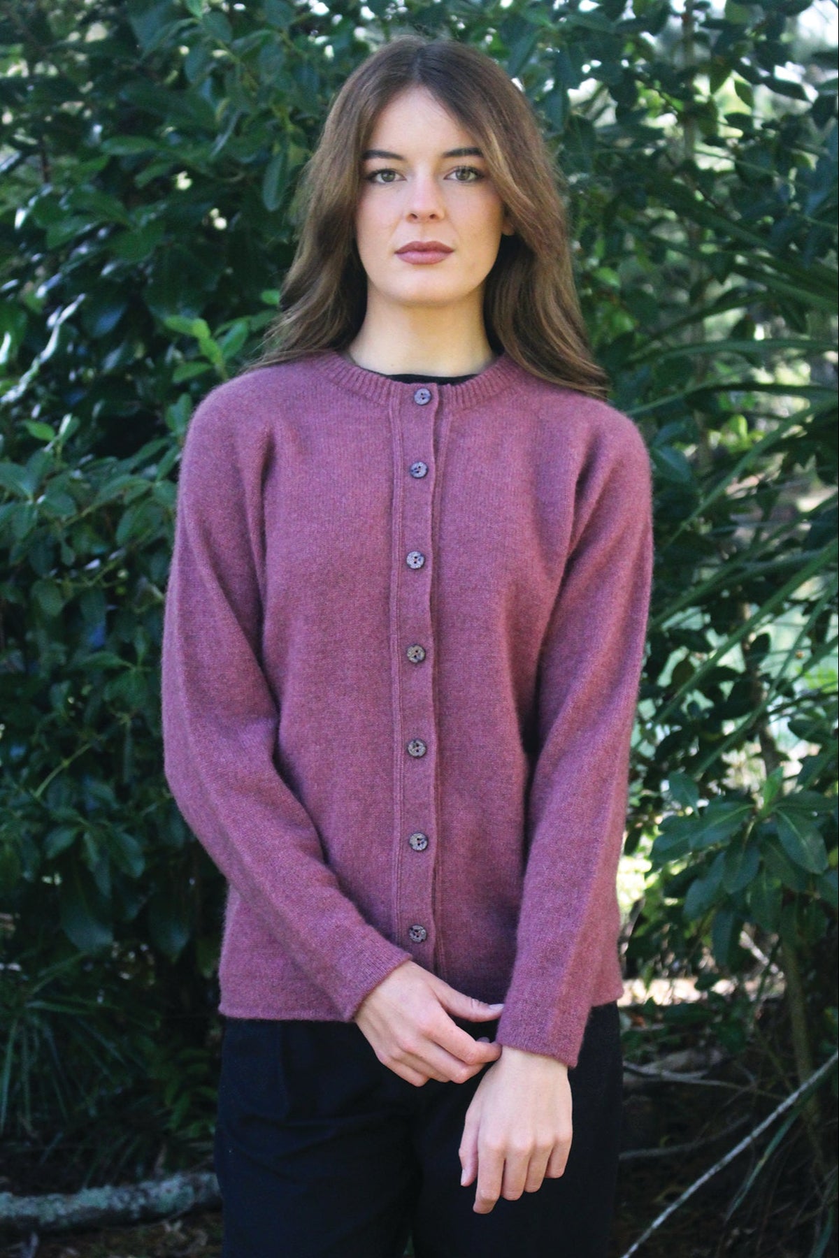 Plain Button Possum Merino Cardigan Main image