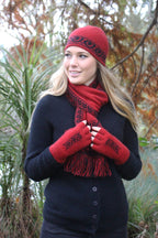 Koru Motif Possum Merino Scarf