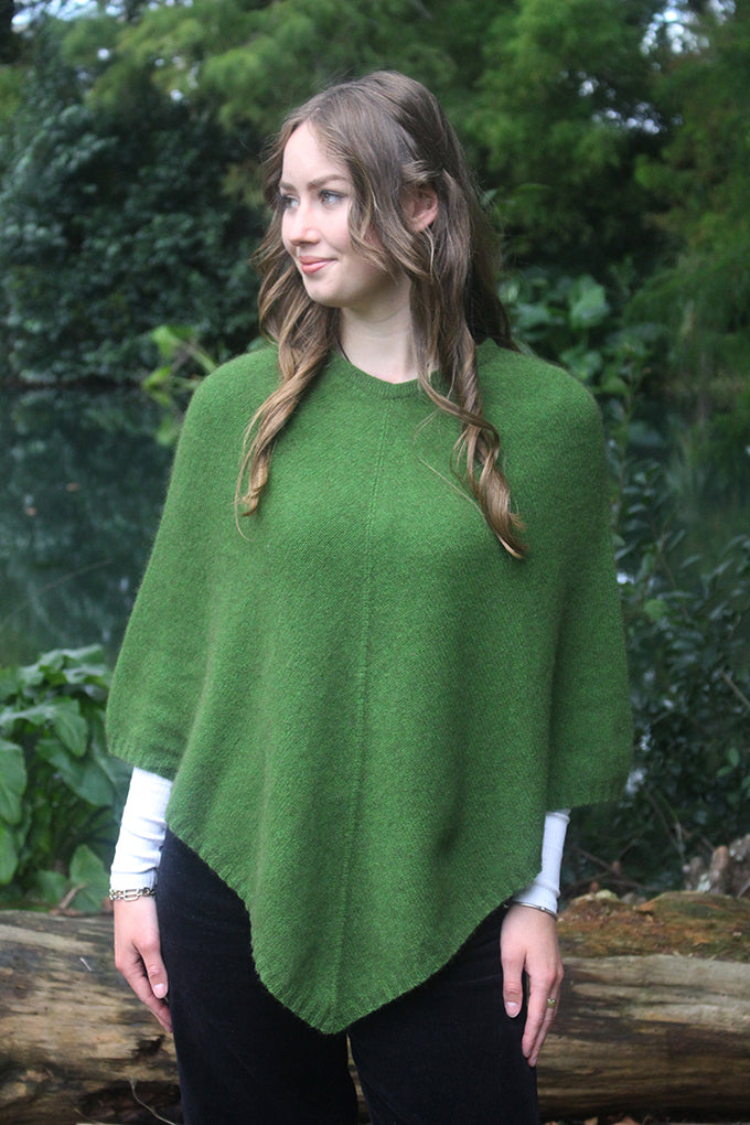 Plain Possum Merino Poncho