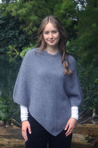 Plain Possum Merino Poncho