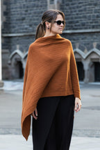 Possum Merino Honeycomb Poncho