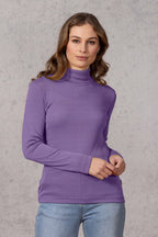 Polo Neck Merino Wool Top