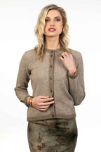 Possum Merino Moss Stitch Plated Cardigan