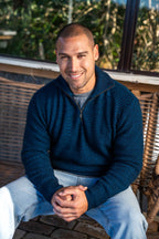 Diamond Plated Possum Merino Zip Men's Jumper