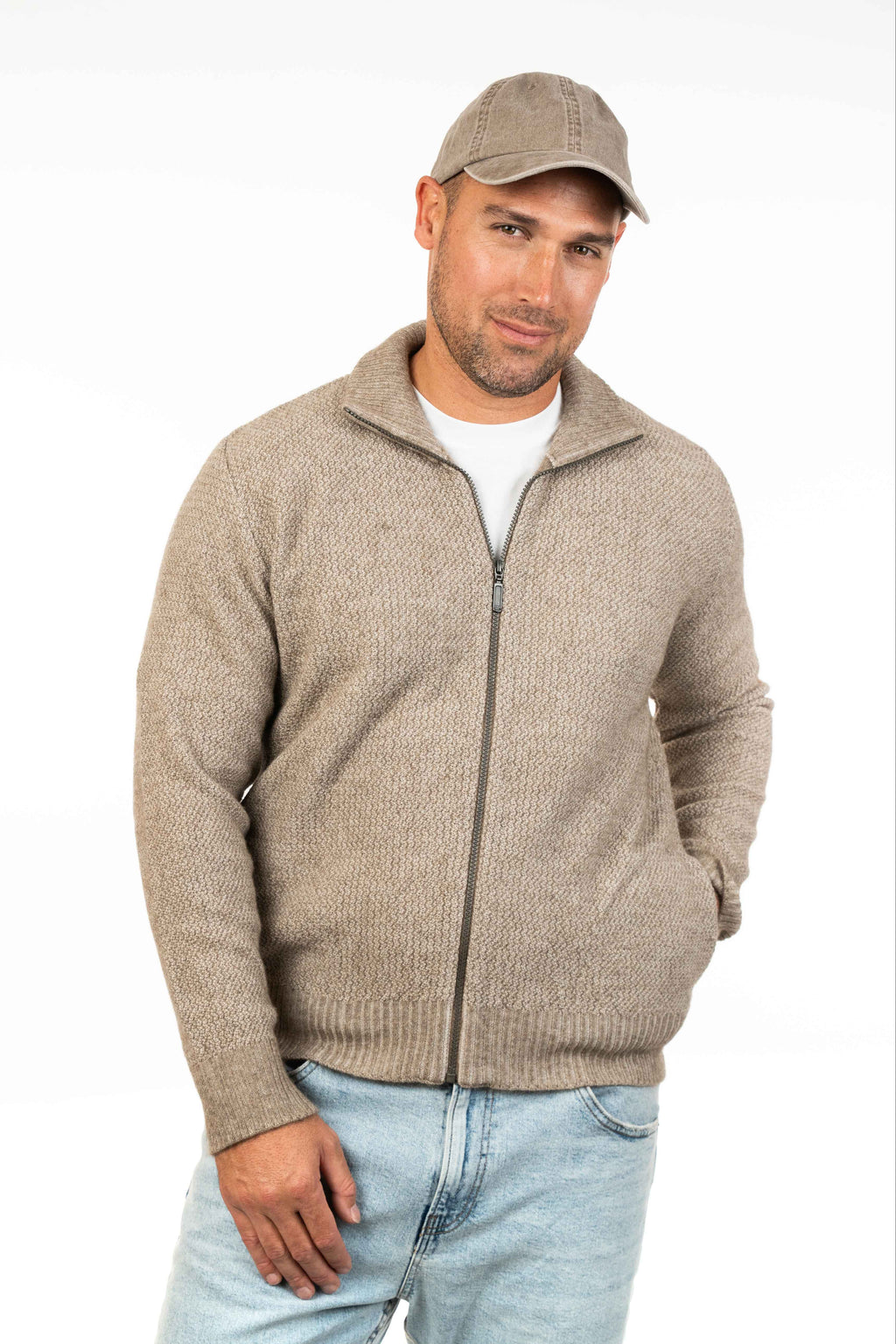 Possum Merino Moss Stitch Plated Jacket