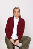 Bailey Possum Merino Cardigan - Sangria