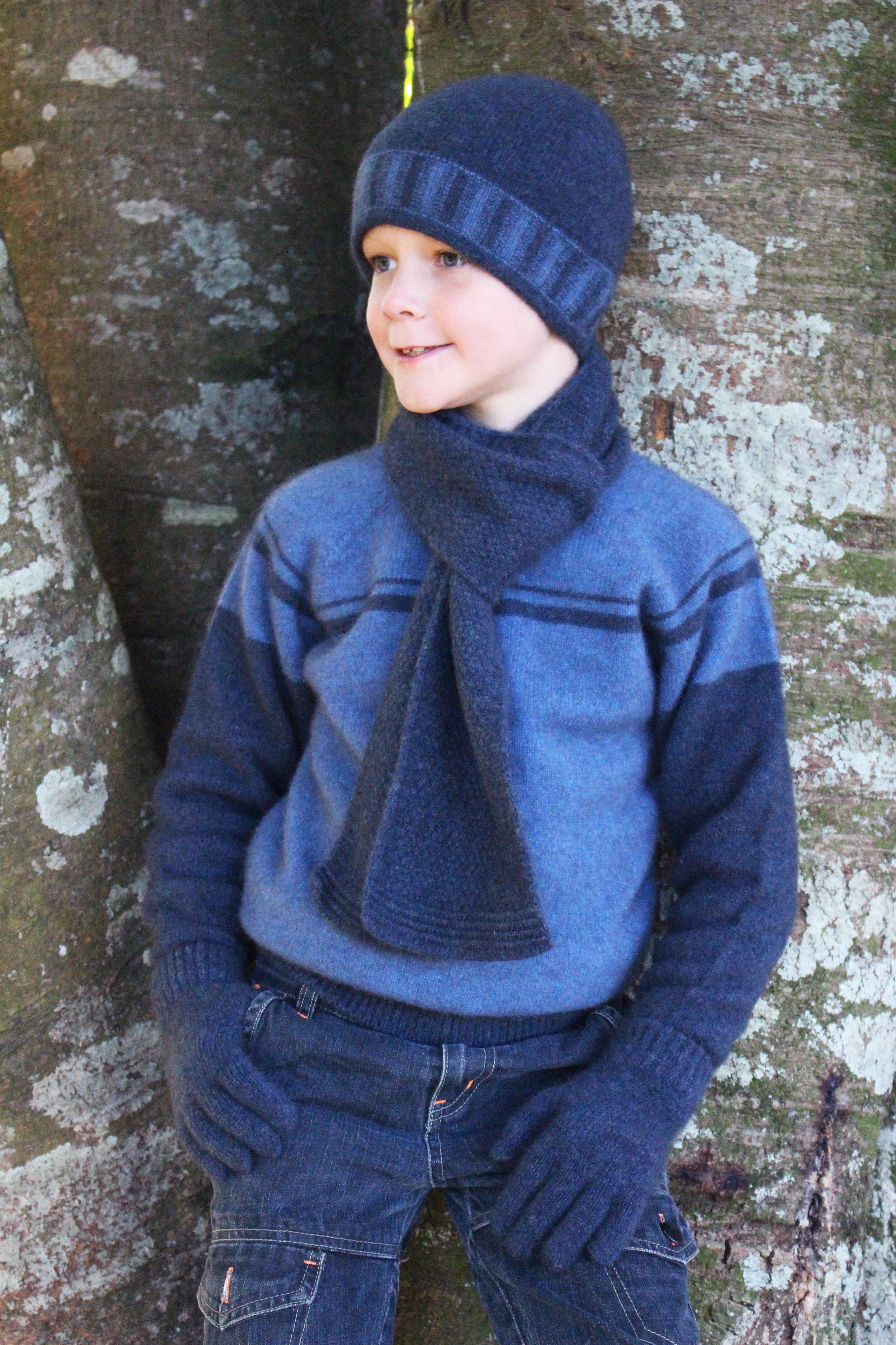Childs Possum Merino Stripe Beanie