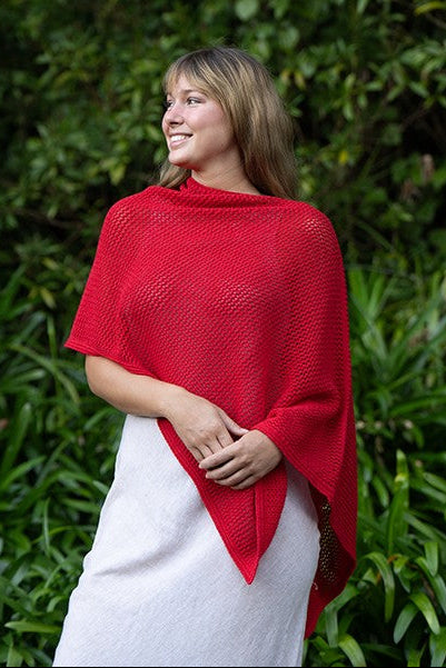 Mesh Merino & Cotton Poncho