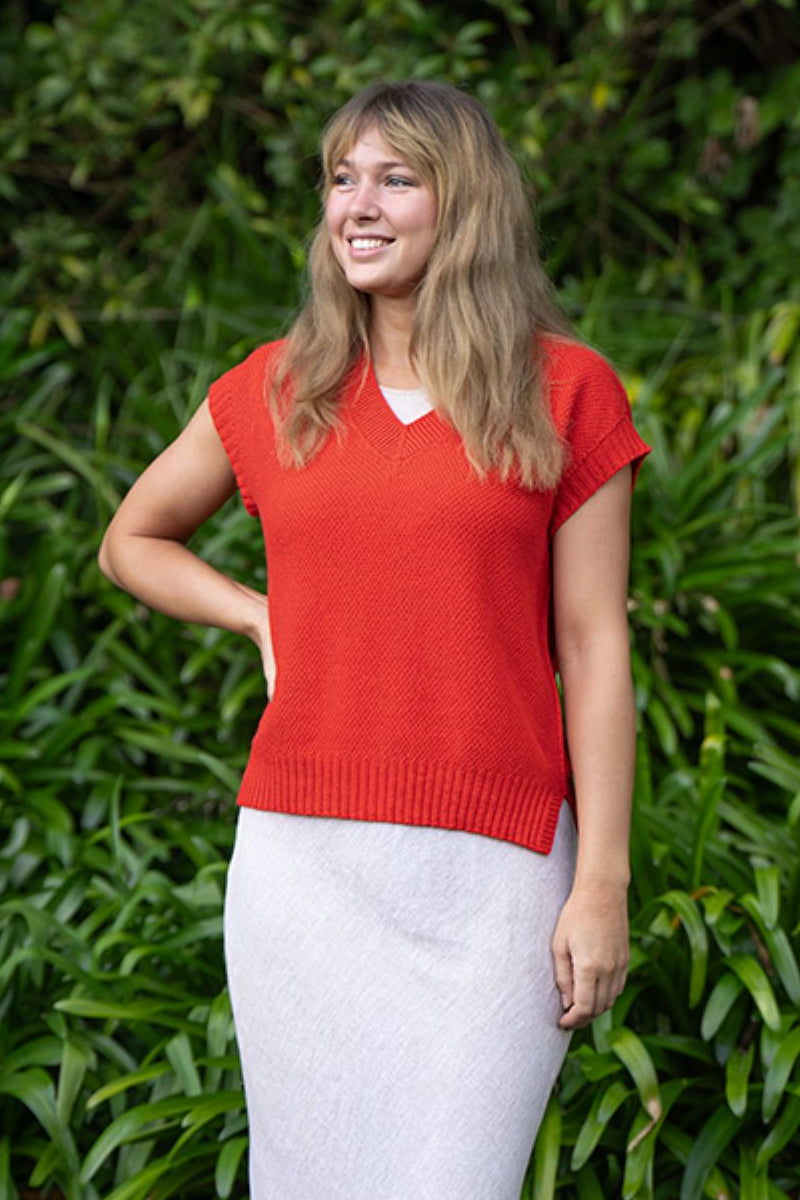 Evie Merino & Cotton Textured Vest
