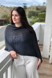 Cotton Linen Poncho - iron
