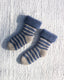 Striped Possum Merino Baby Socks