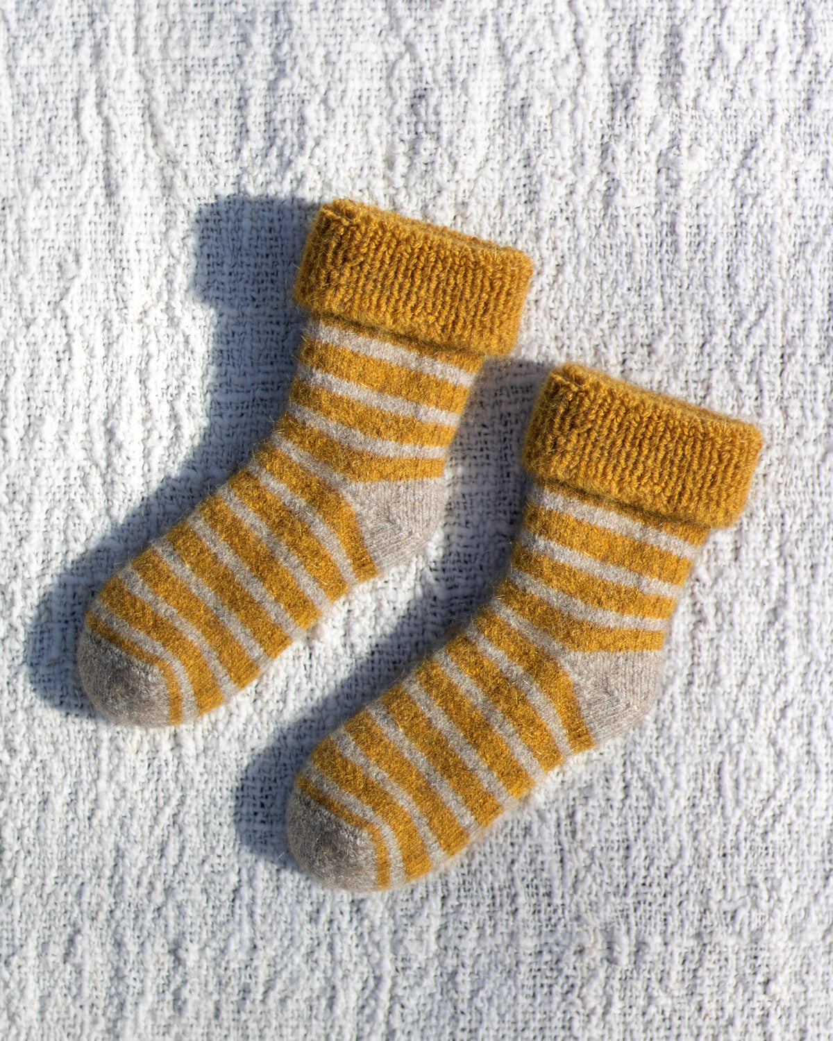 Striped Possum Merino Baby Socks Main image