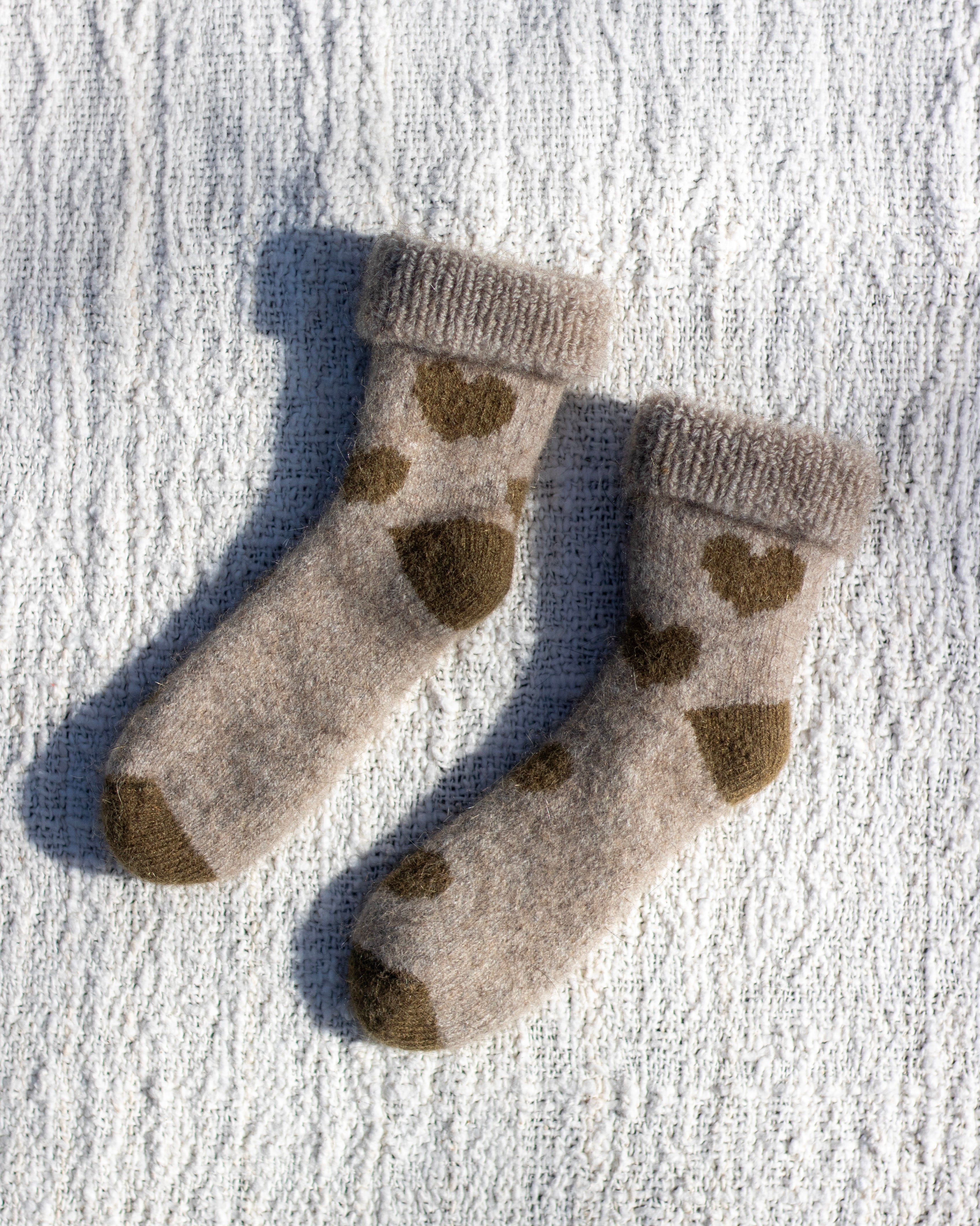 Heart Possum Merino Baby Socks Secondary image