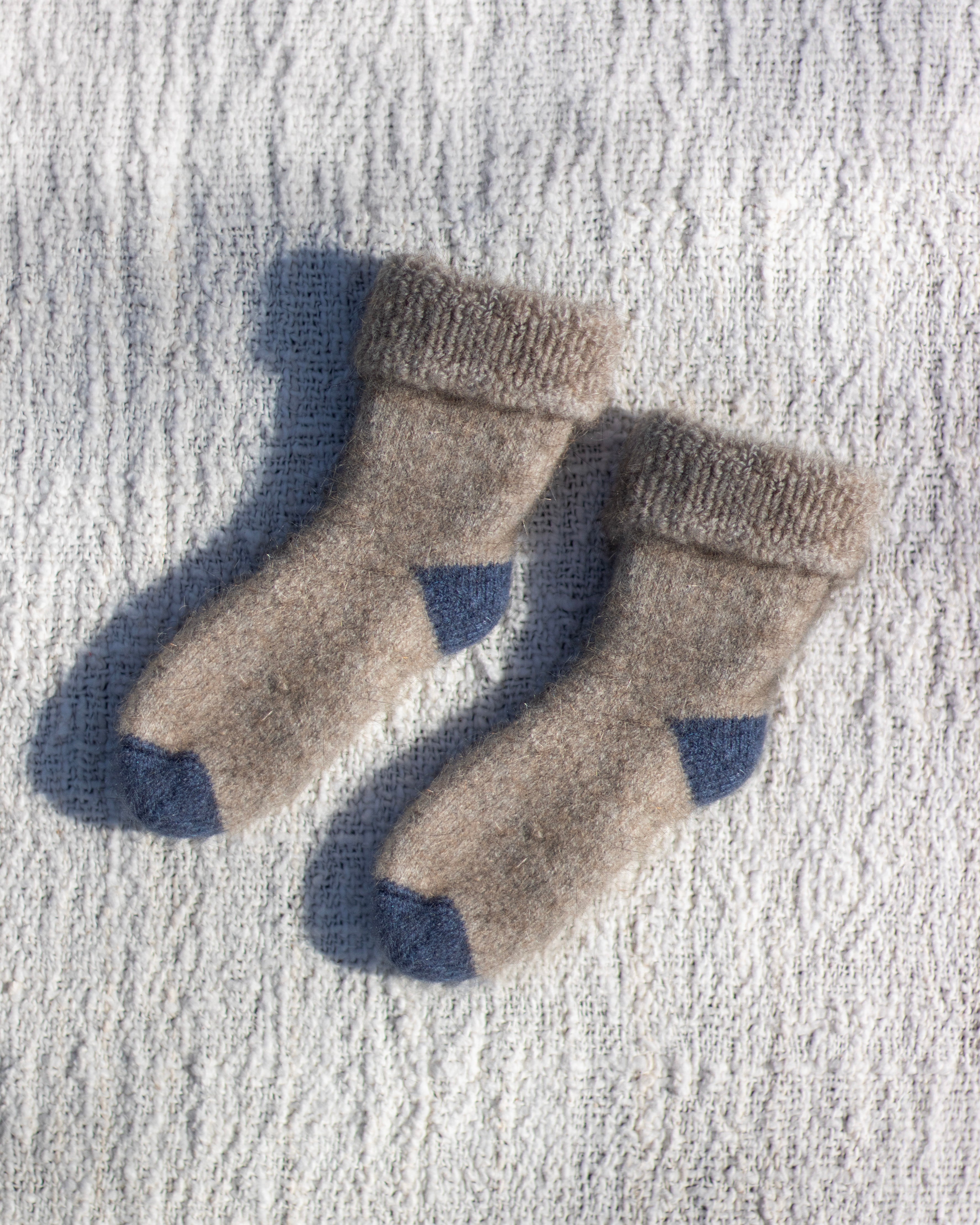 Plain Possum Merino Baby Socks Secondary image