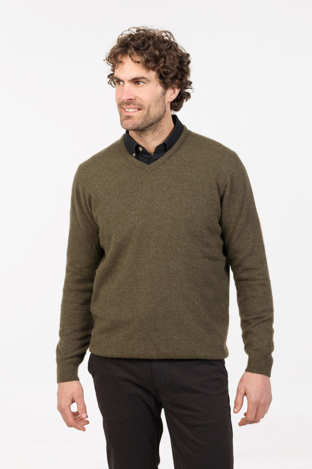 V Neck Possum Merino Sweater