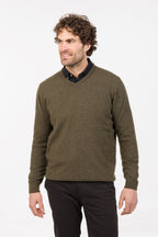 V Neck Possum Merino Sweater
