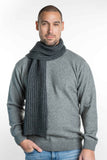 Ribbed Possum Merino Scarf - Koru Knitwear